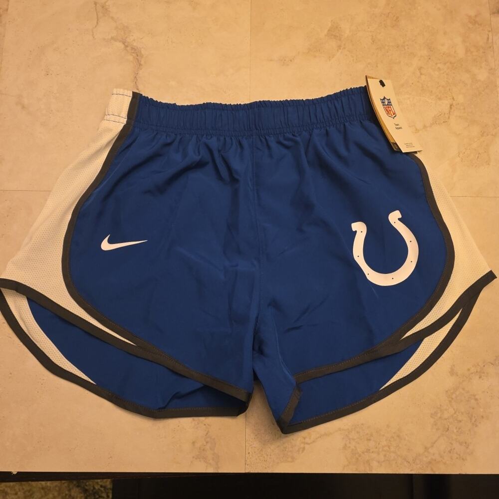 Nike Indianapolis Colts Tempo Running Shorts Womens Small Brief Lined 3.5" NFL